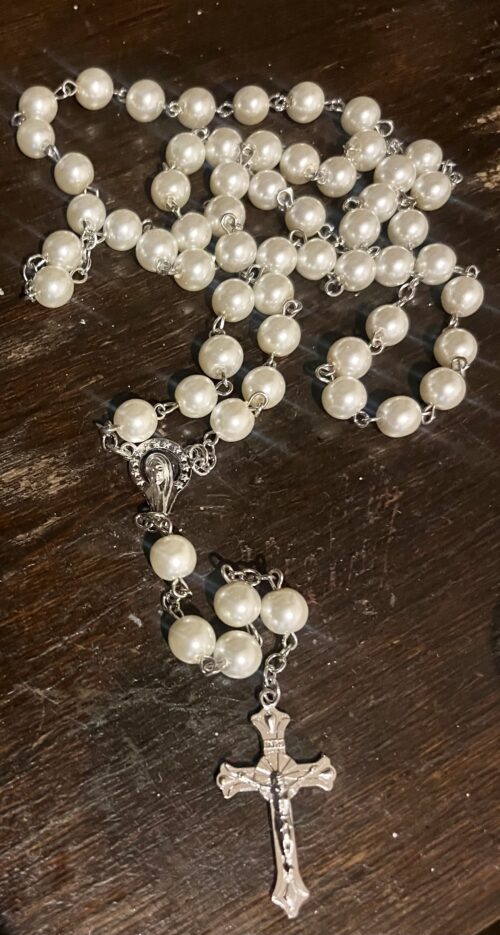 rosary beads mother of pearl