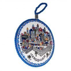 Hand-painted Jerusalem handcrafted Authentic Armenian Art Wall Hanging Plate Panorama
