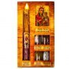 Olive wood candles, Mother Mary And Jesus Icon with essence of Jerusalem