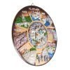 Hand painted Jerusalem handcrafted Wall Hanging Plate + Stand