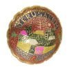 Brass Colored Red Handmade Authentic Armenian Ceramic Jerusalem Panorama