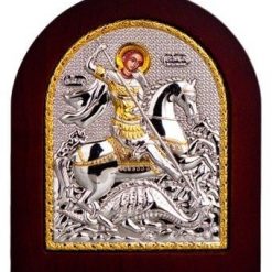 Saint George Medium Greek Orthodox Jerusalem Byzantine Handmade Silver Plated 925