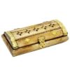 Starlight camel Bone Jewelry box from Jerusalem with Brass Copper Ornament