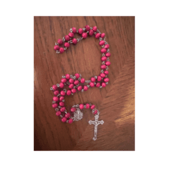 red scened rosary beads